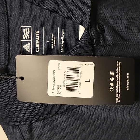 Adidas dark navy color shorts sleeves size large - Picture 6 of 6